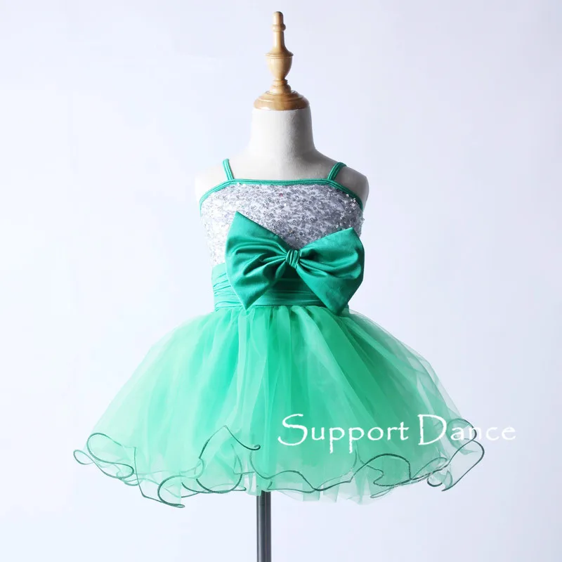 Профессиональное балетное платье-пачка с бантом танцевальный костюм блестками