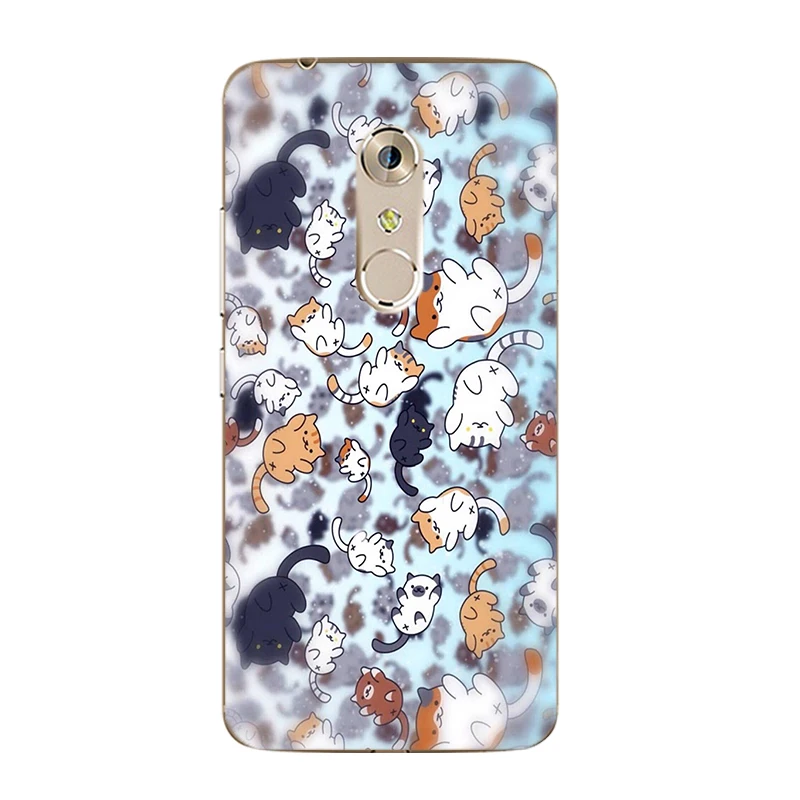 DIY чехол для телефона ZTE Axon 7 Mini A2017 Nubia Z11 MAX Z9 Мягкий ТПУ с принтом кота|phone cases|case for