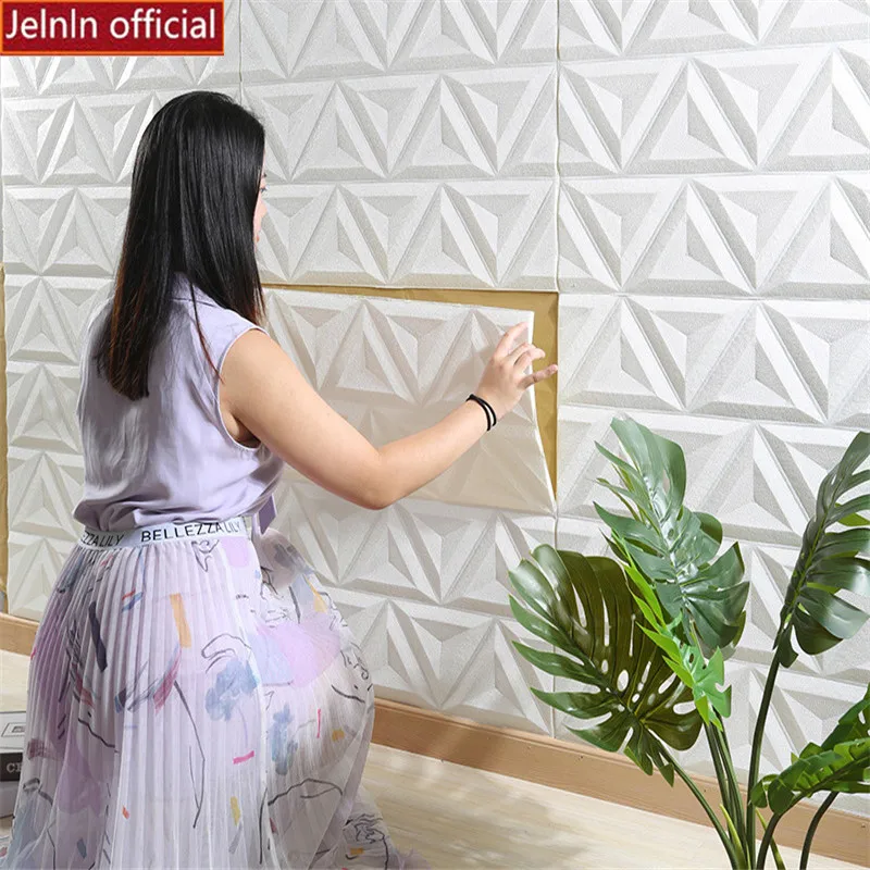 Пирамида шаблон 3D пена настенные наклейки для детей комнаты гостиной спальни стены анти-столкновения мягкая сумка самоклеющиеся обои