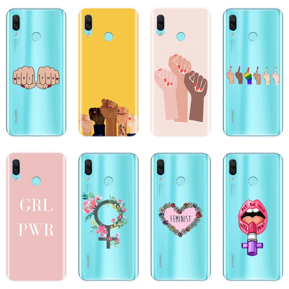 Feminist Girl Power задняя крышка для Huawei Nova 2i 3 3I 3E 2 Lite Plus Мягкий силиконовый чехол