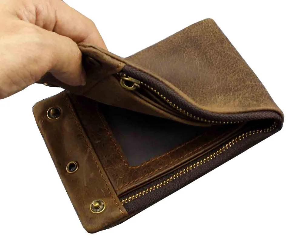 Винтажный Байкерский мотоциклетный бумажник из настоящей кожи с цепочкой | Багаж