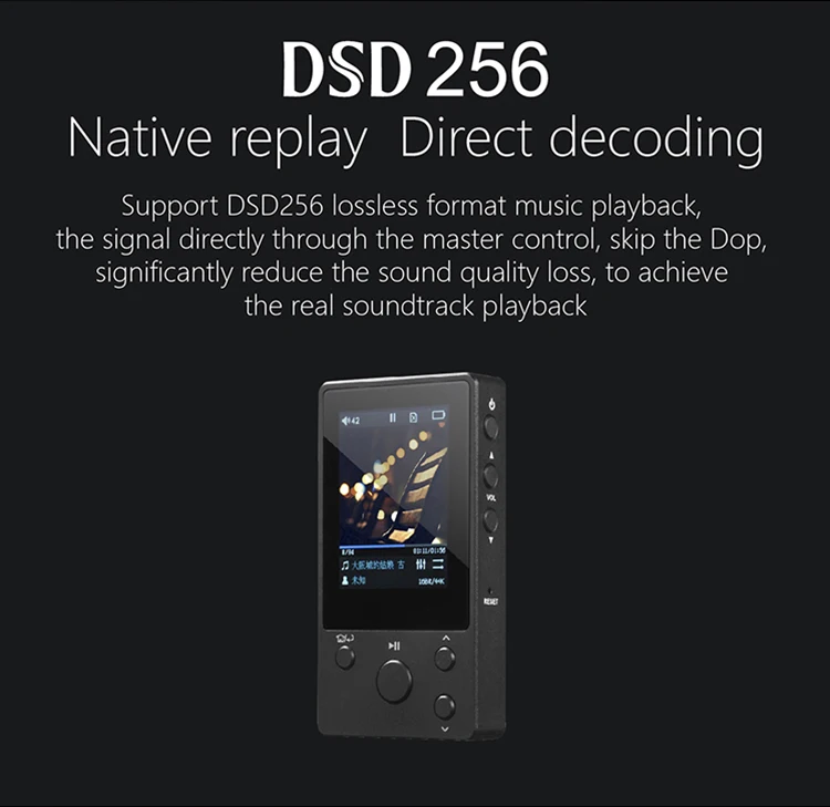 XDUOO NANO D3 портативный профессиональный музыкальный MP3 HIFI музыкальный плеер ips дисплей 24 бит/192 k DSD256 Встроенный 8 Гб