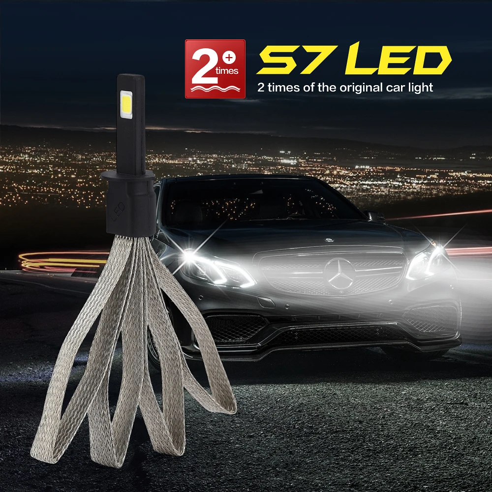 LEADTOPS супер яркие Автомобильные фары светодиодный H7 H4 H3 H8/H9/H11 9005 9006 H1 880 Лампочка