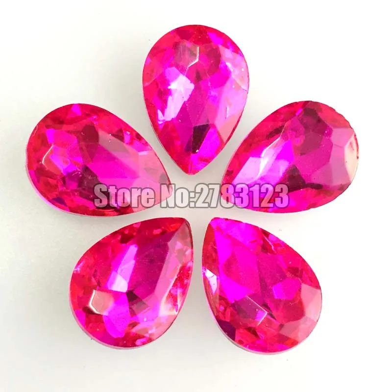 Заводские продажи розово красный pointback хорошее качество AAA + стекло хрустальные