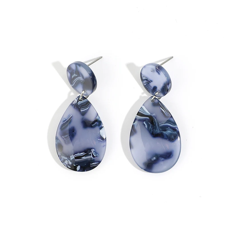 Женские длинные серьги подвески Boho акриловые геометрические из ацетата