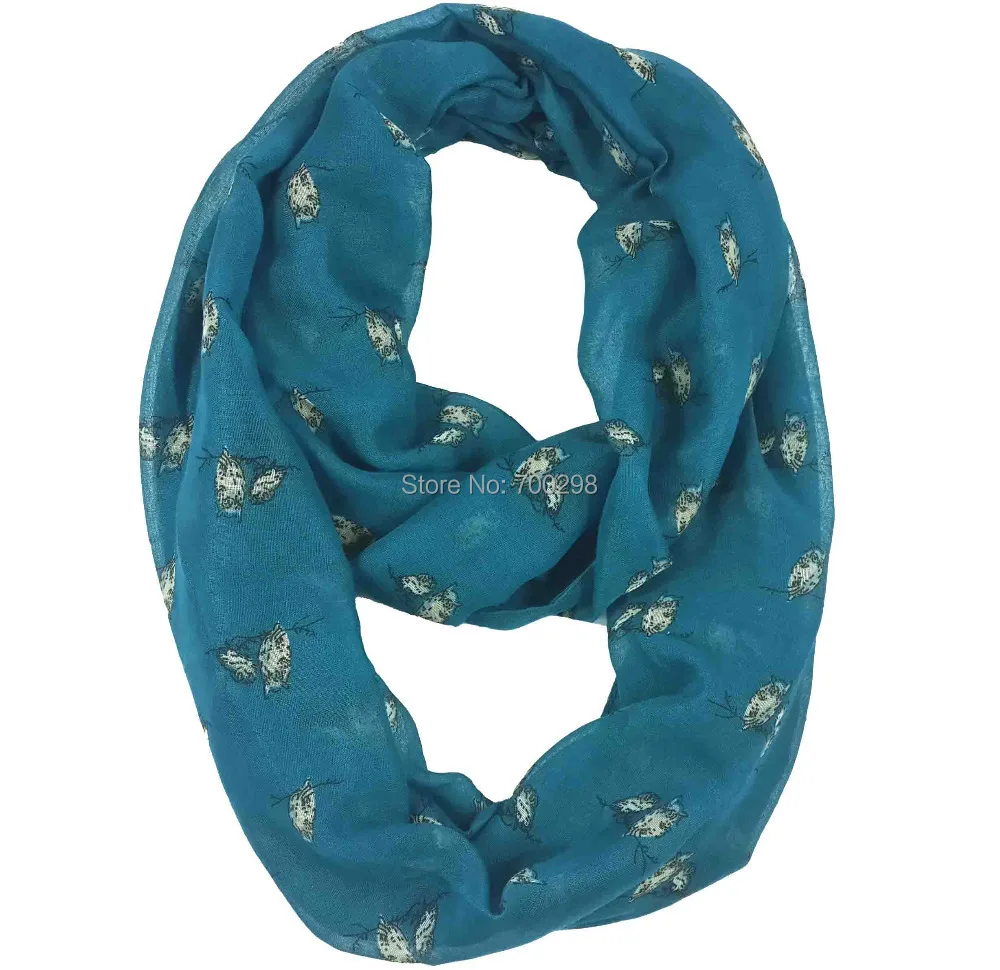 Синяя сова птица печать значок бесконечности аксессуары для колец подарок