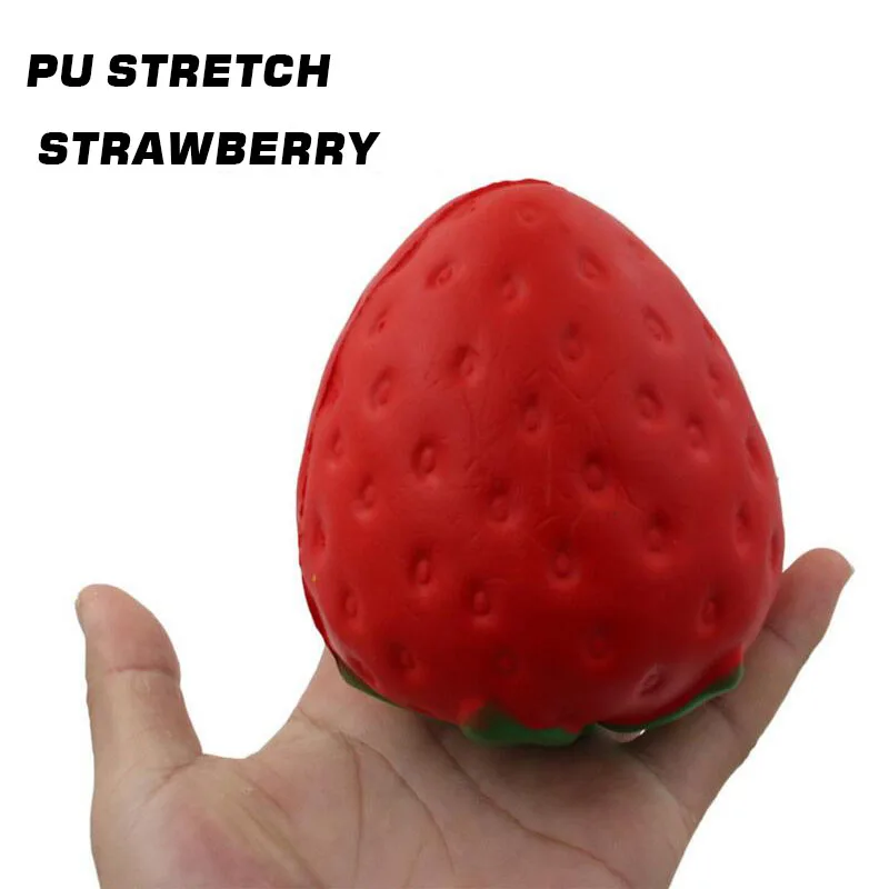 Милые анти-стресс ослабитель мягкие игрушки клубника аутизм настроение Сожмите