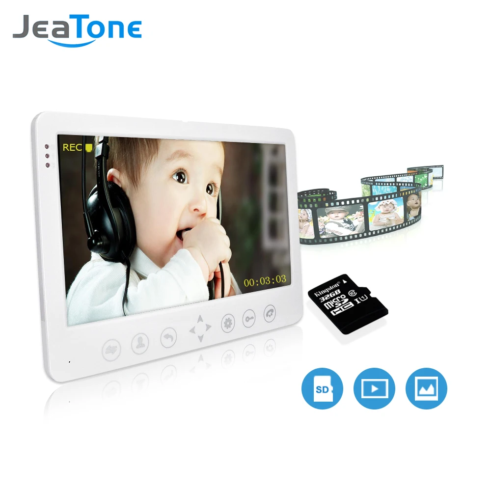 JeaTone 7 дюймовый цветной ЖК дисплей Проводная 1200TVL Ночная камера видеодомофон