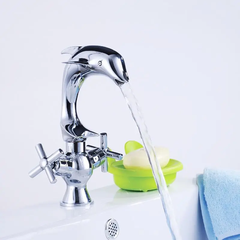Новый смеситель для раковины в виде дельфина горячей и холодной воды|faucet hot and