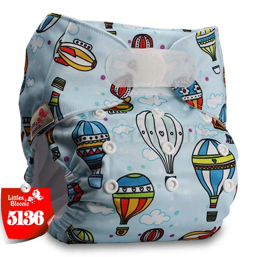 [Littles&Bloomz] Детские Моющиеся Многоразовые, настоящая стандартная ткань, застежка-липучка, карман для подгузников, пеленки, обертывание, подходит для рождения в горшке - Цвет: 5136
