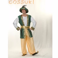 halloween exotic adult men arab suit cosplay costume for stage performance or masquerade party