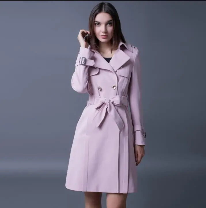 

European 2020 spring ladies double breasted trench coat for women casaco feminino female overcoat woman jaqueta feminina loose