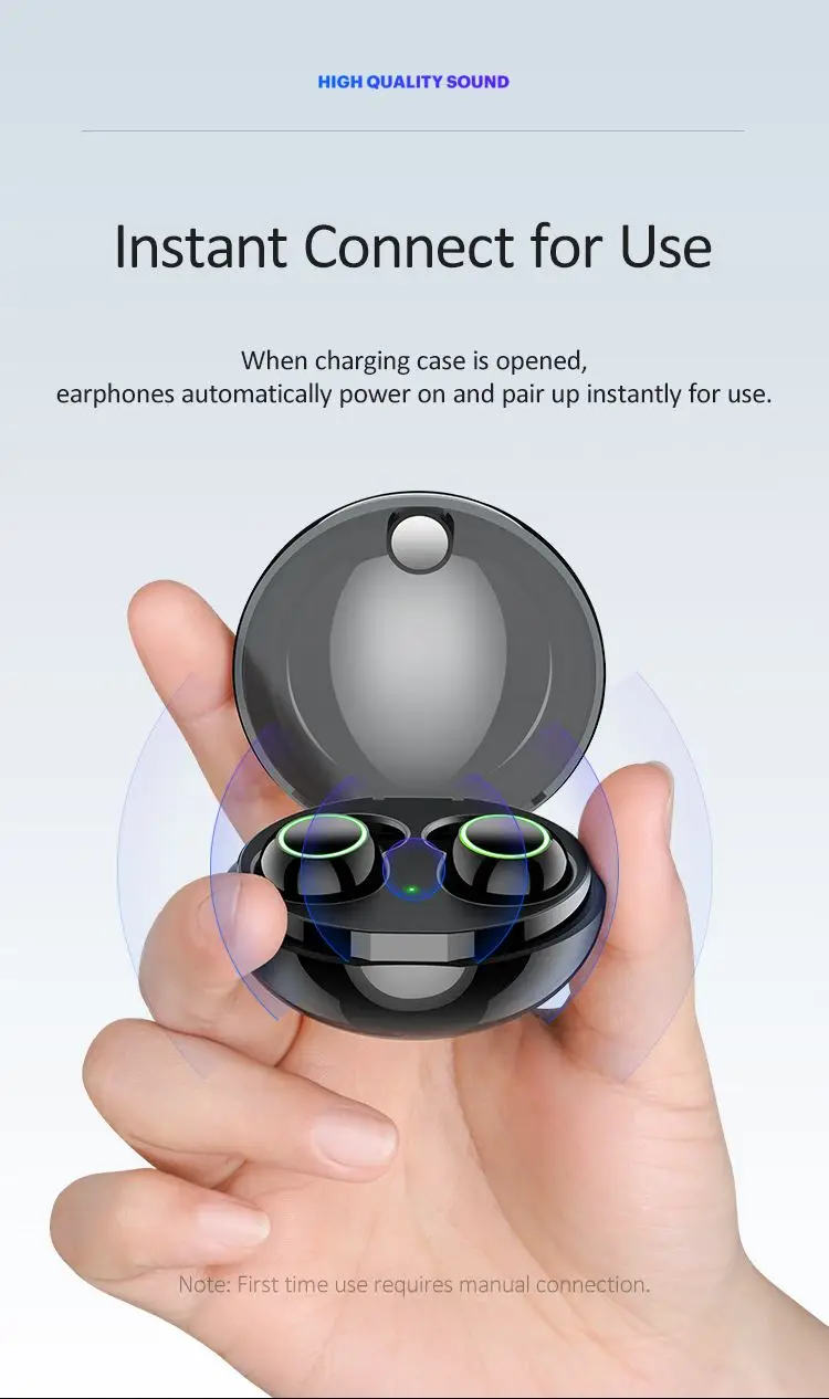 Usams US-LI001 TWS Wireless bluetooth 5.0 Earphone Stereo Smart Touch Noise Reduction Bilateral Call Earbus with Charging Box