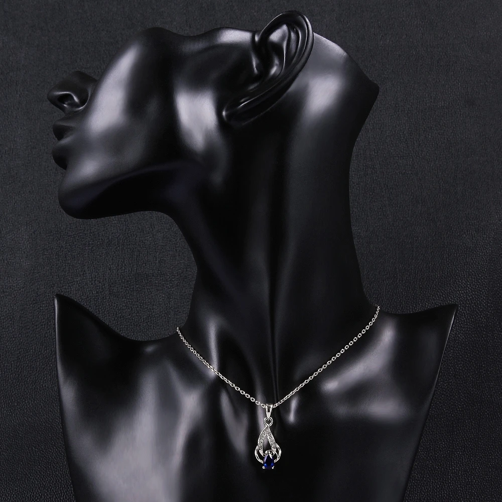 Hot Sale Jewelry ! New 2015 Fashion Blue Crystal Necklace Trendy Water Drop Platinum | Украшения и аксессуары