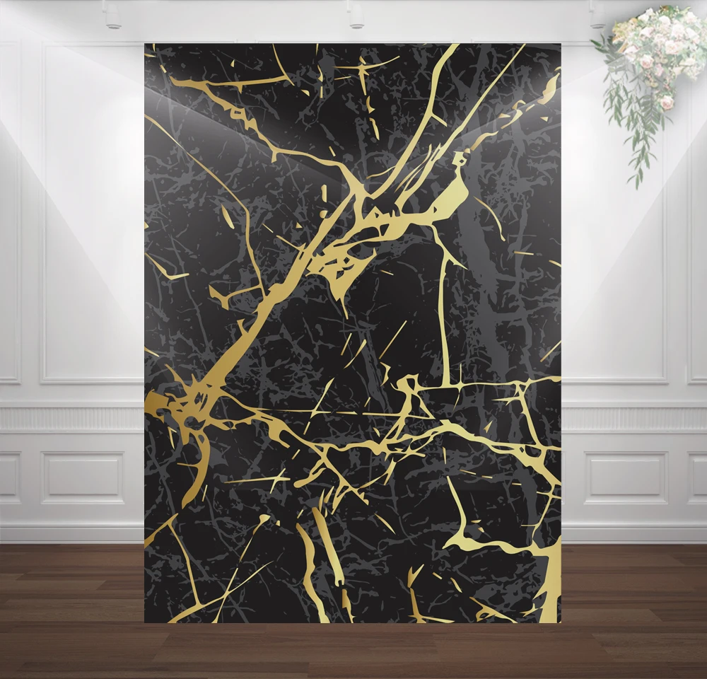 HUAYI мраморная текстура черный золотой мраморный продукт еда sutdio фотосессия фон