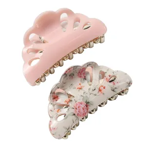 Женские акриловые заколки для волос среднего размера, элегантные шпильки