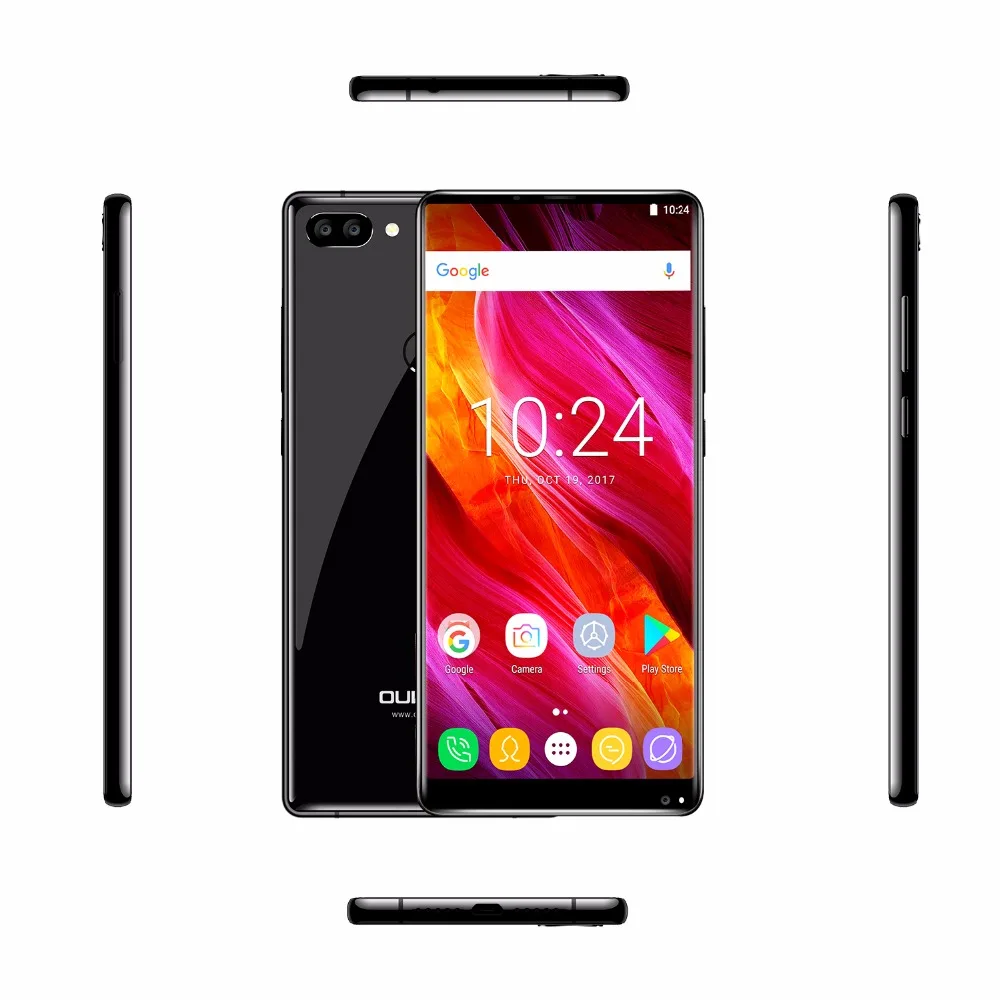 Смартфон OUKITEL MIX2 6 дюймовый дисплей 18:9 ГБ ОЗУ 64 Гб ПЗУ 4080 мАч быстрая зарядка 5 В/5A