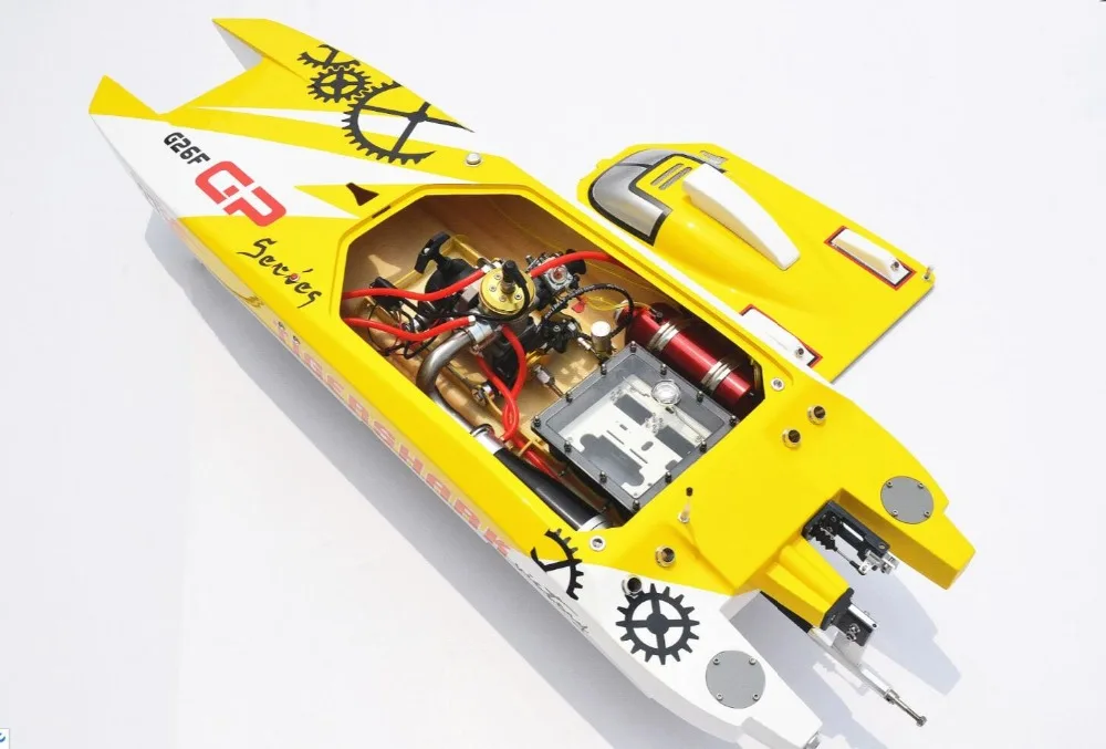 Новый DTRC G30F катамаран Тигр Акула стекловолокно 30CC бензиновая гоночная лодка с