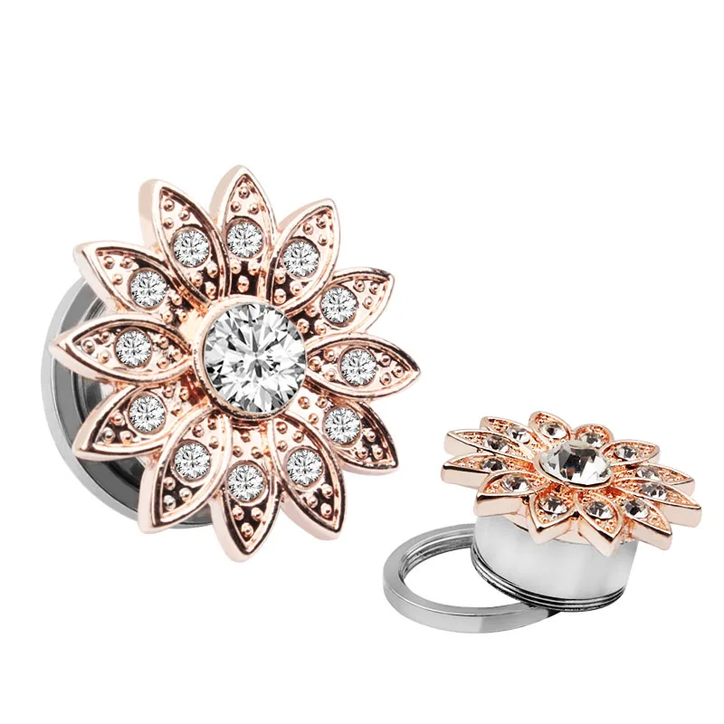 2 шт./лот винт из нержавеющей стали 316L розовое золото звездочка тоннель летний