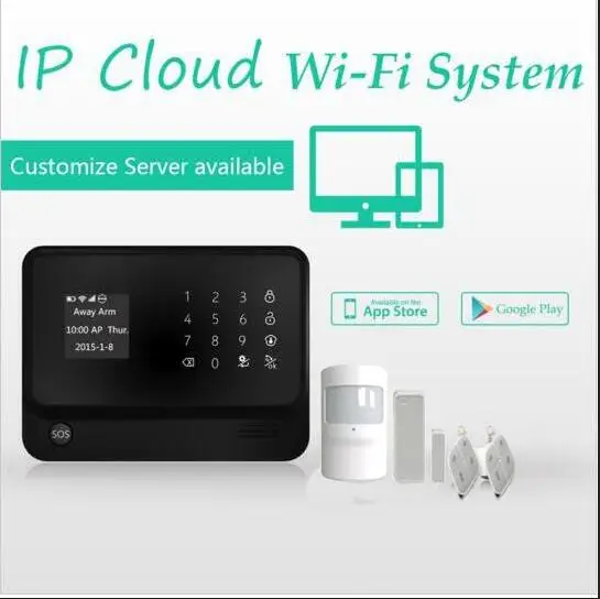 433mzh Wi Fi беспроводная GSM SMS домашняя система охранной сигнализации IOS Android контроль