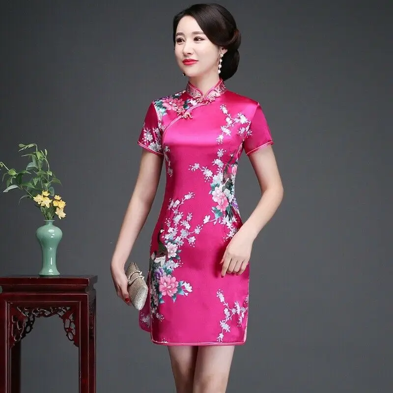 Китайские традиционные костюмы Vestito оригинальный женское платье Чонсам Тан