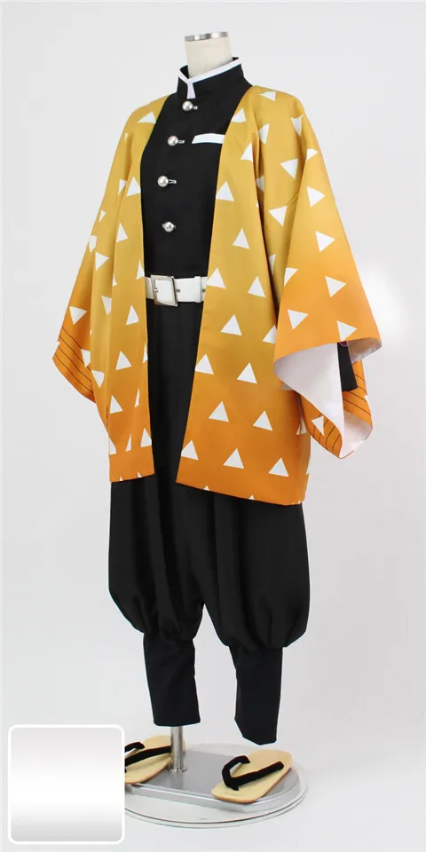 Кимоно для косплея рассекающий демонов агатсума Зеницу костюм Хэллоуина