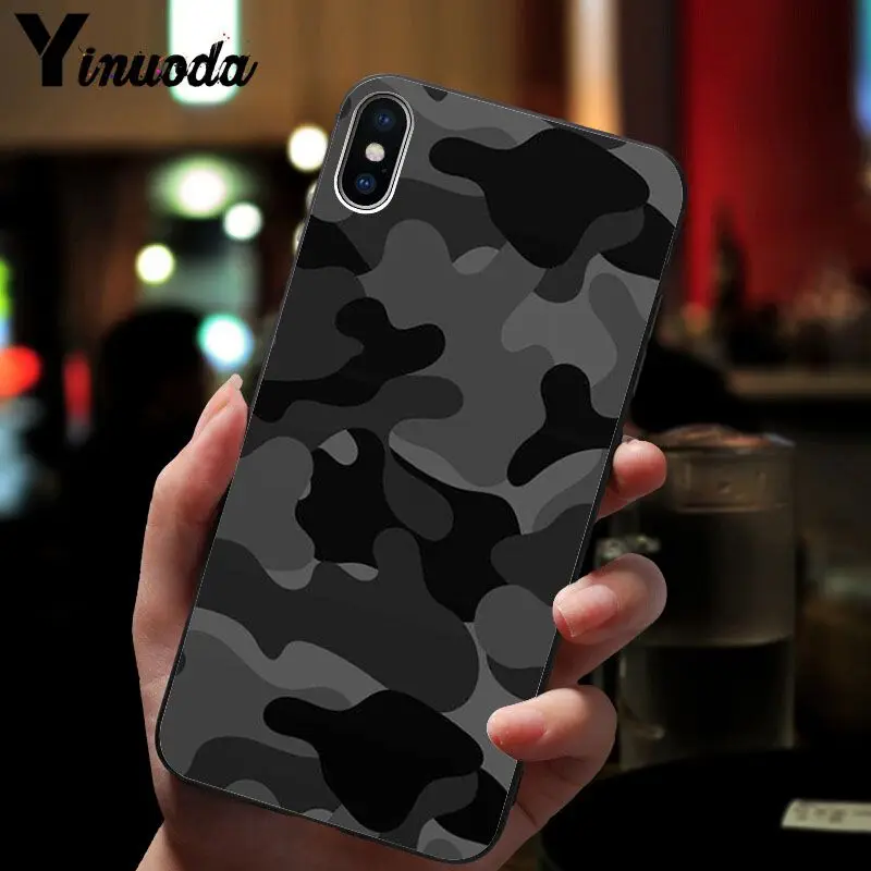 11pro MAX Камуфляжный черный чехол из ТПУ для Apple iPhone 8 7 6 6S Plus X XS 5 5S SE XR | Мобильные