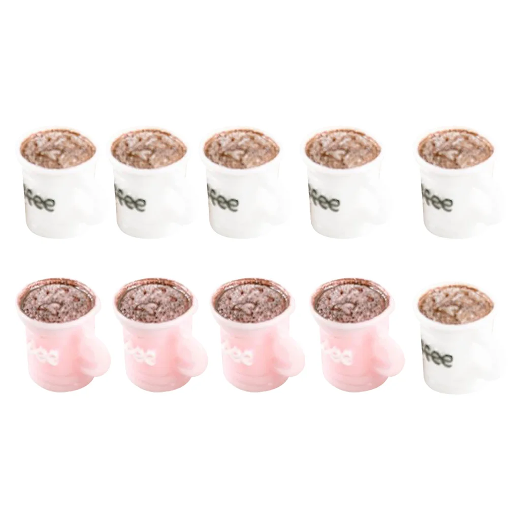 10 шт. мини домик из смолы кофейная чашка украшение кукольный Миниатюрный макет