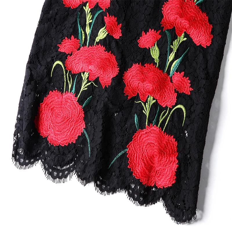 NEXIIA новый 2016 летом сексуальные кружева цветы вышивки вернуться из женская платья