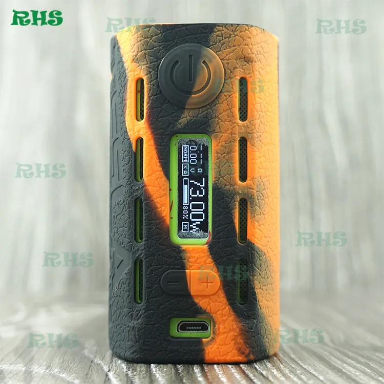 black orange 10 шт. RHS сделал легкий двойной 18650 устройство Tesla WYE 200 Вт силиконовый чехол vape аксессуары 13 цветов - Цвет: black orange
