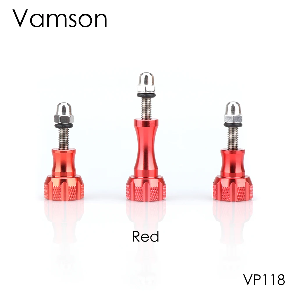 VP118-Red Vamson для GoPro Hero 7 6 5 для Eken h9 гайка для большого пальца алюминиевый сплав крепление для DJI OSMO для Xiaomi Yi Lite 4K аксессуар VP118 - Цвет: VP118-Red