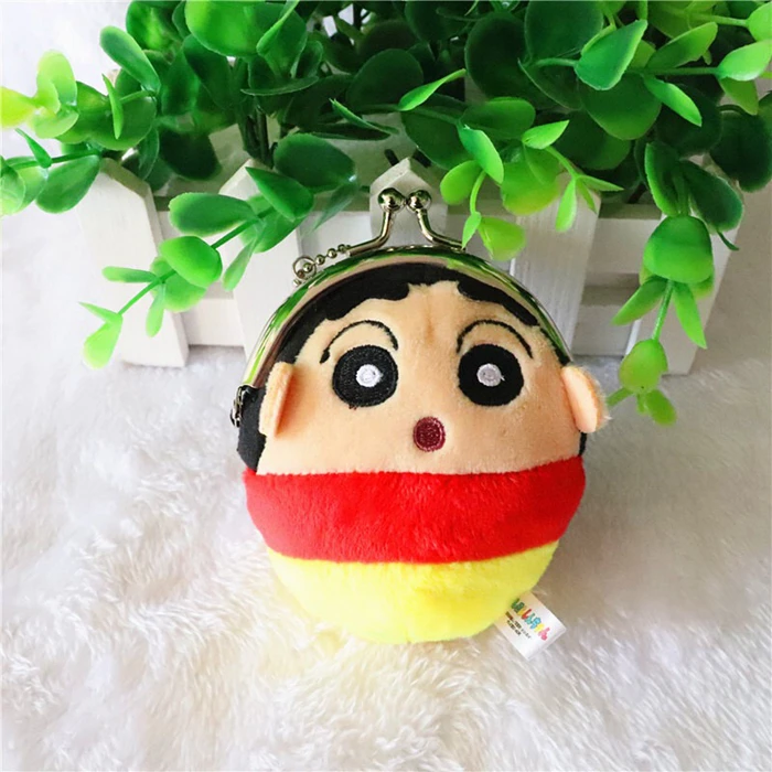Kawaii Япония Мультфильм Crayon Shin Chan брелок Брелок Клип Монета Сумка кошелек из плюша игрушка кукла девочка подарки
