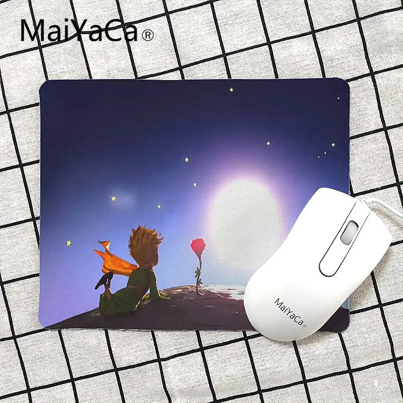No Lock Edge18x22cm MaiYaCa Маленький принц высокоскоростной коврик для мыши Размер для 18x22 см 25x29 см маленький коврик для мыши - Color: No Lock Edge18x22cm