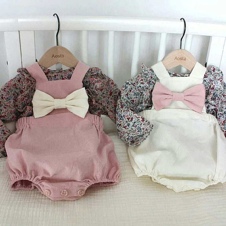 2017 Летний детский Clothing Хлопок Бантом Сиамские Ремень Брюки Восхождение Одежды