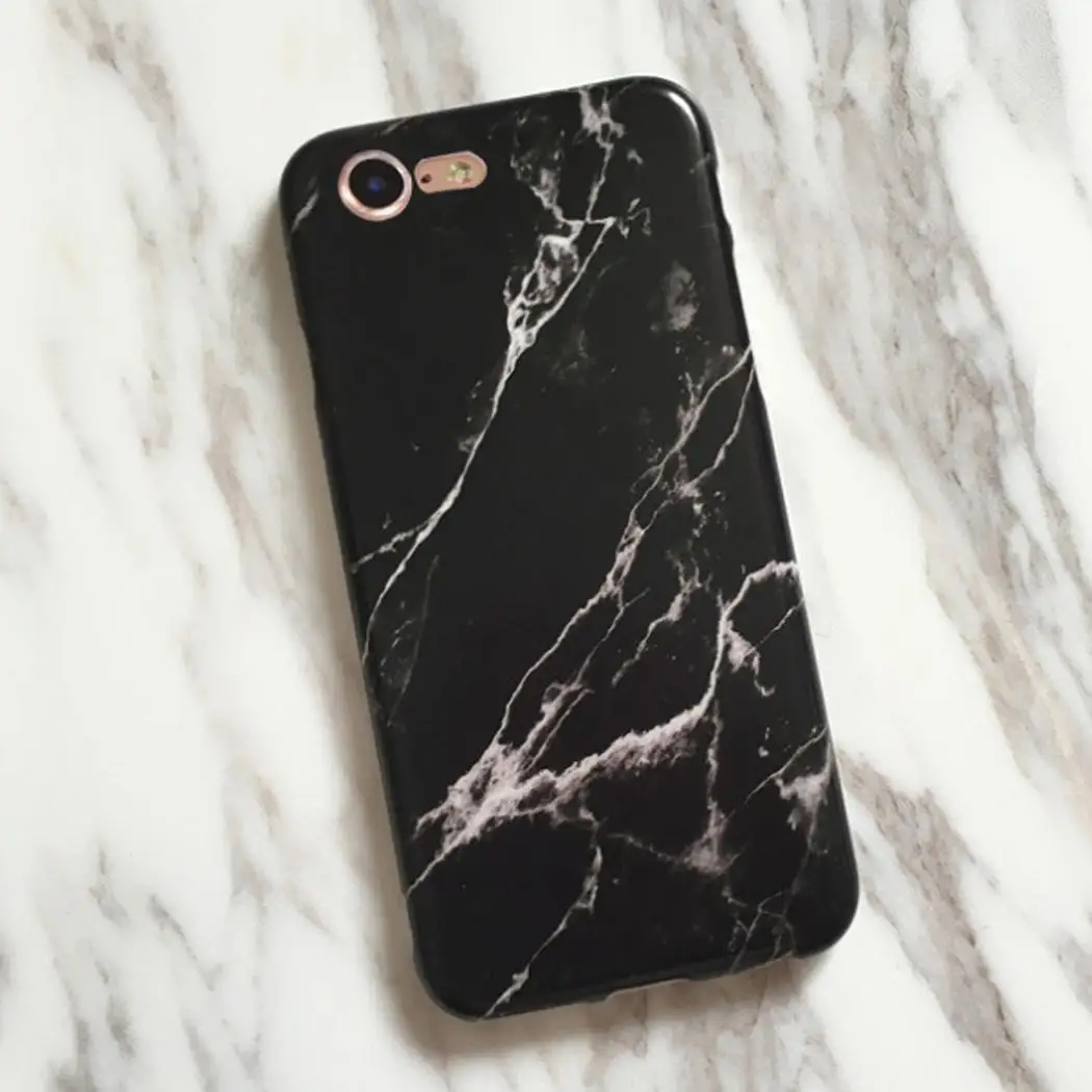Мягкий чехол из ТПУ с мраморным лицевым покрытием для iPhone 6/6S 7/8 7 Plus/8 Plus X|Корпусы и