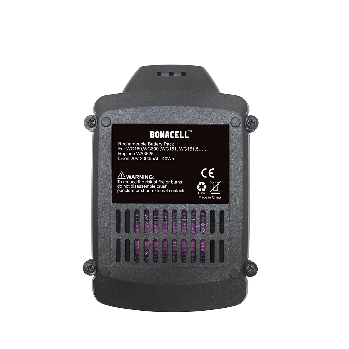 Bonacell 20V 2000 мА/ч, WA3525 Перезаряжаемые Батарея для WORX-WA3742 WG155 WG160 WG255 WG545 WA3520 WA3525 WA3760 WA3553 L10