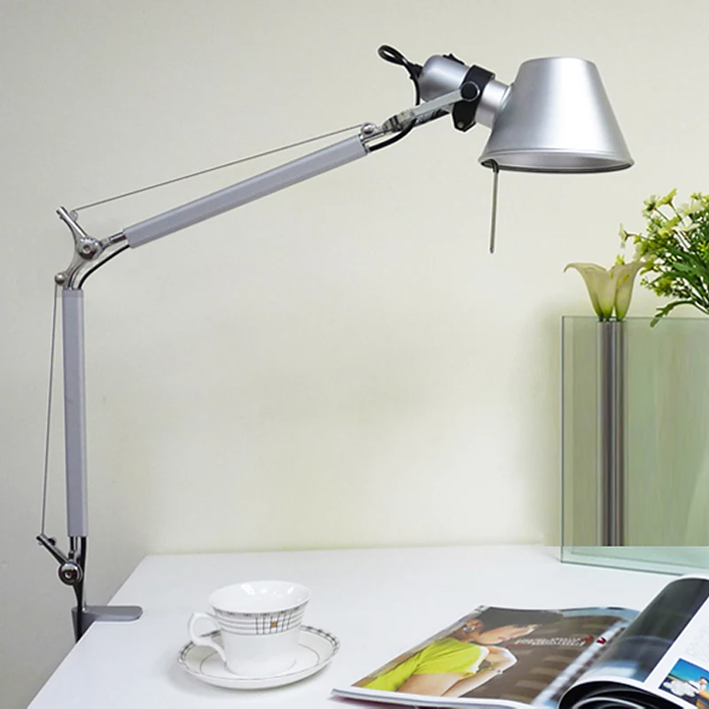 저렴한 긴 스윙 암 책상 램프 Led 테이블 램프 사무실 Led 독서 빛 홈 램프 국 Led 책상 램프 클립