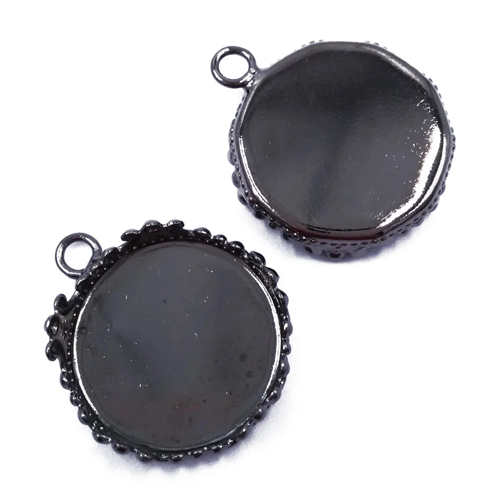 Оптовая Продажа 1000 шт Круглые Пустые Подвесные лотки пустая рамка Кабошон База
