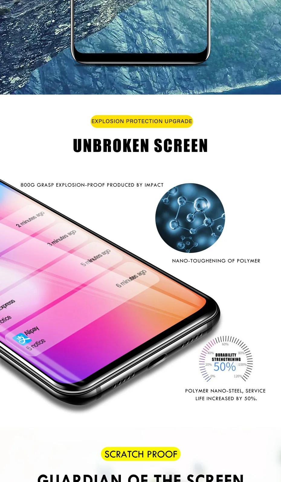 KEYSION полное клеевое закаленное стекло для samsung Galaxy A50 A70 A40 A30 A20 A10 Защитная пленка для экрана для samsung A50s A30s M20 A80