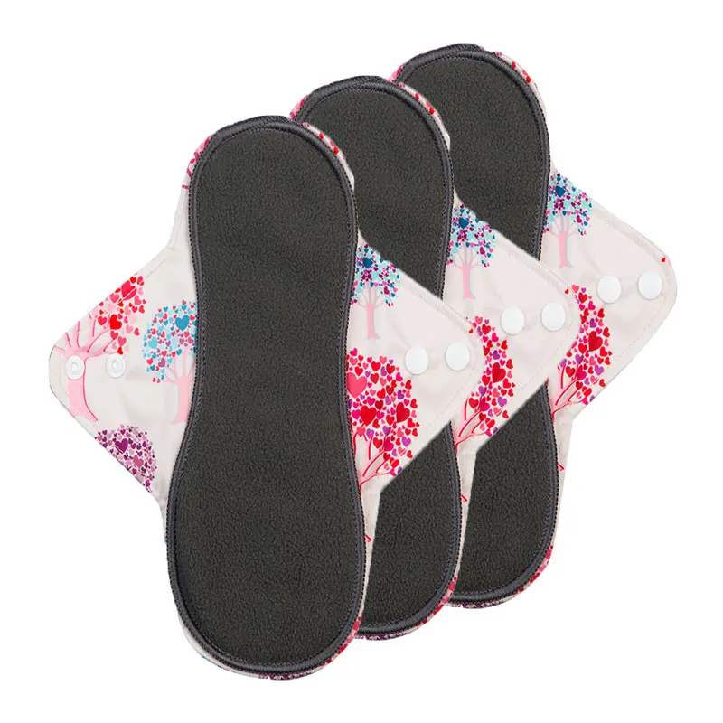 3 шт. водонепроницаемые гигиенические прокладки из бамбукового угля|Пеленальные