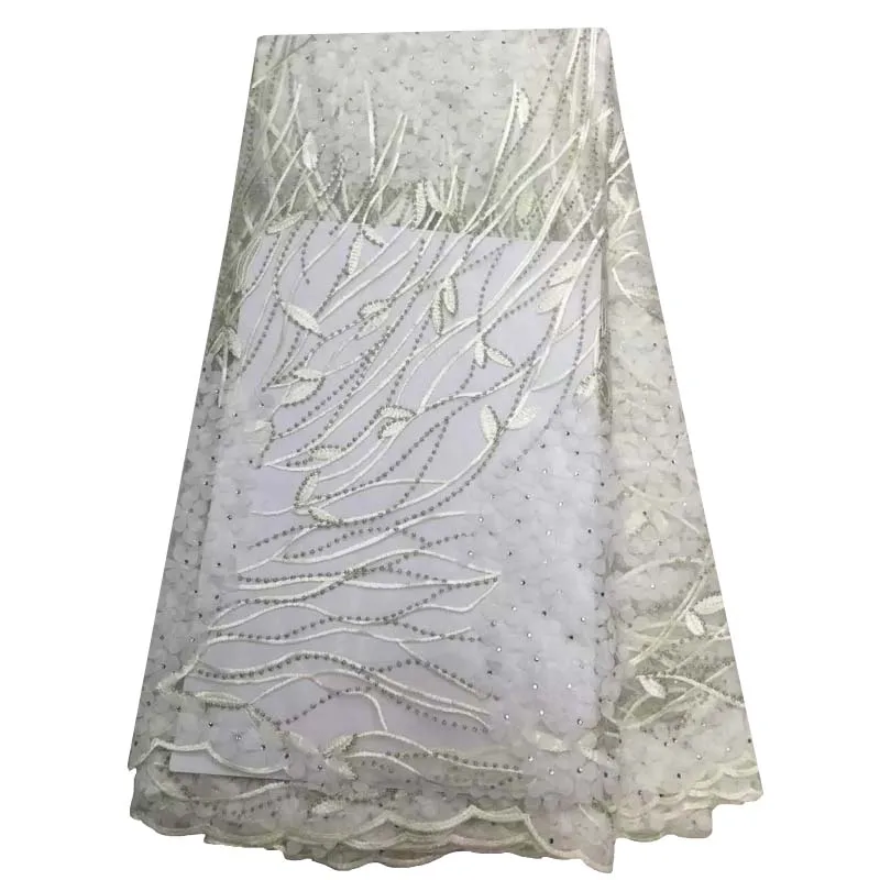 Чирок африканский шнурок ткани французский чистая кружевной со стразами