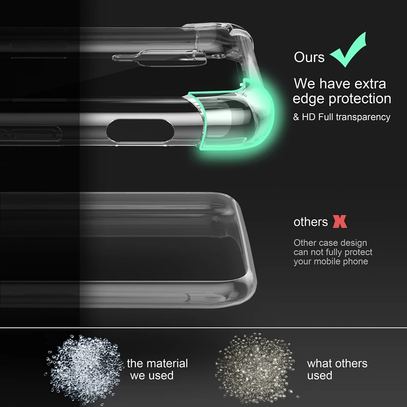Roybens Anti-Knock Oneplus 3 Cases Original Transparent Clear Cover For 5 Silicone TPU Case One Plus 3T Soft Capa |