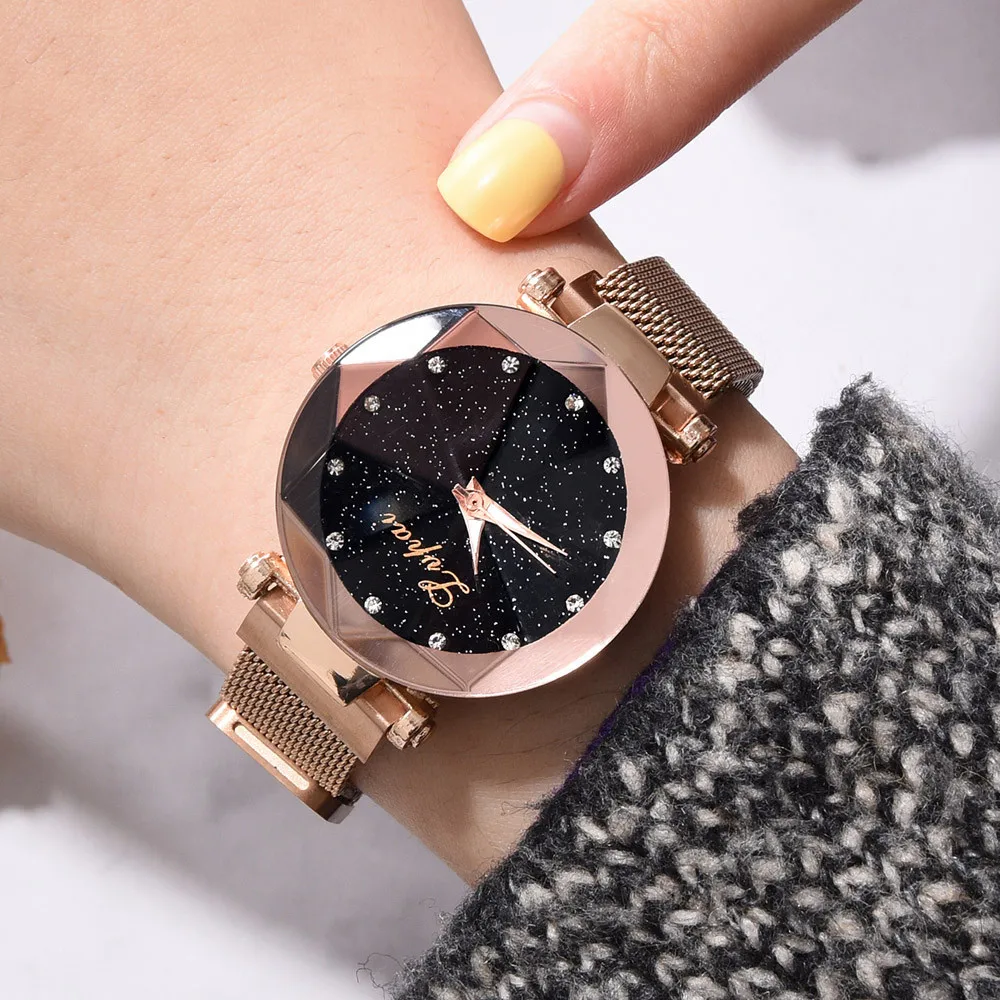 Новые креативные Простые Модные звездное небо из нержавеющей стали наручные