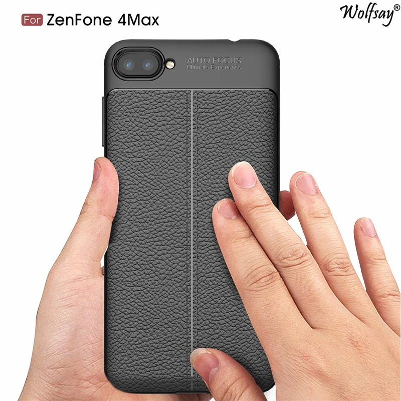 Чехол Wolfsay для Asus Zenfone 4 Max ZC554KL мягкий чехол из кожи и ТПУ | Мобильные телефоны