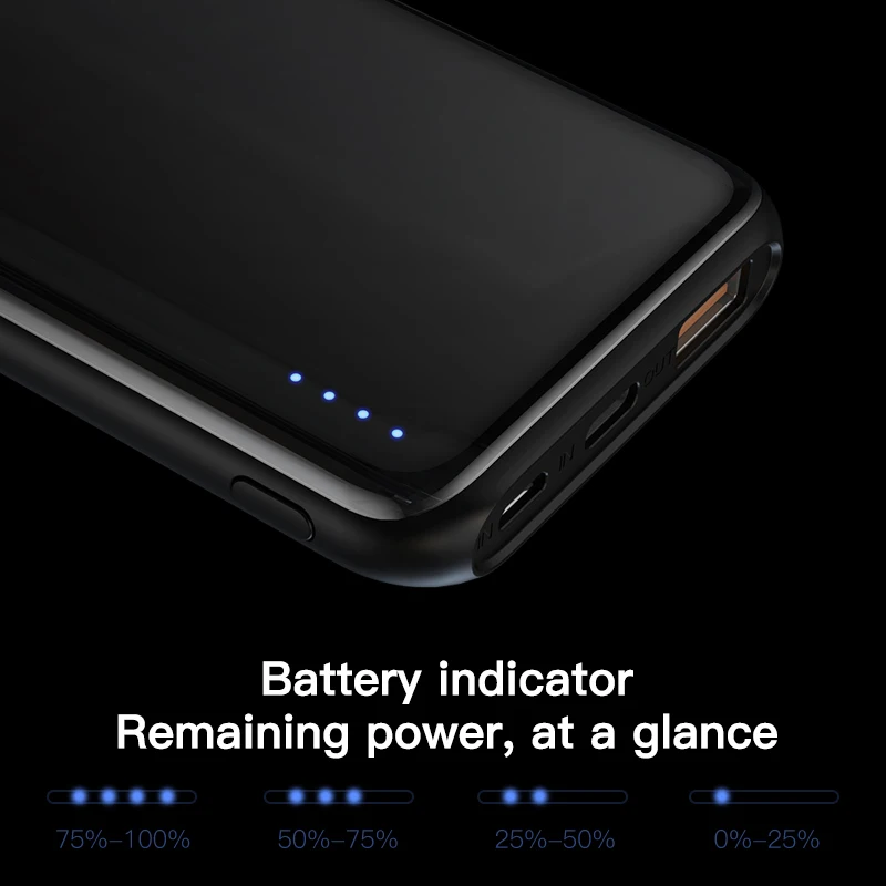 KUULAA power bank 10000 мАч Быстрая зарядка повербанк 3 0 тонкий внешний аккумулятор