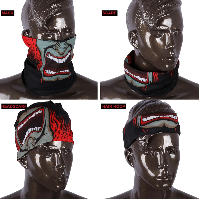 Женская дышащая волшебная маска для велоспорта ветрозащитная бесшовная повязка