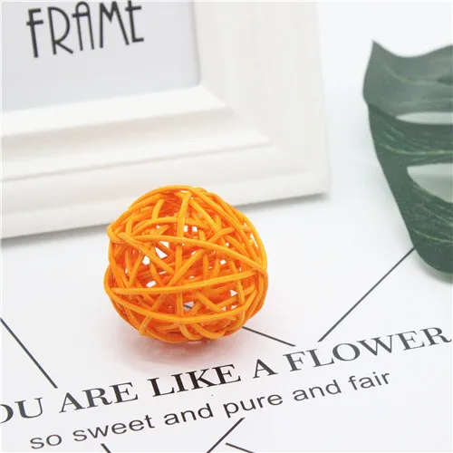 orange 3/4/5 см, наряды для хэллоуина украшения ротанговая Пальма клубок DIY украшения Sepak Takraw дома украшение на Рождество и день рождения Свадебная вечеринка украшения - Цвет: orange