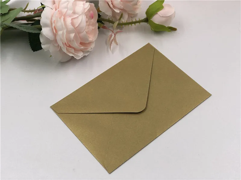 dark gold pearl 25x переливающийся перламутровый бумажный Свадебный пригласительная карта в конверте перламутровый Блестящий конверт 4 торжества - Цвет: dark gold pearl