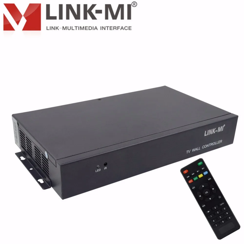 LINK-MI LM-TV04 1920x1080@ 60 Гц 4 Выход HDMI Full HD светодиодный/ЖК-дисплей 2x2 HDMI видео стены контроллер, процессор RS232