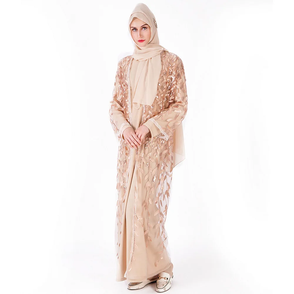 Дубай мусульманская абайя для женщин кардиган кафтан турецкая исламская одежда - Фото №1
